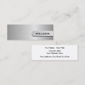 Cartes de visite de soudeuse en métal (Devant / Derrière)
