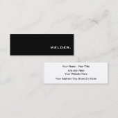 Cartes de visite de soudeuse en métal (Devant / Derrière)