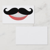 Cartes de visite de sourire de moustache (Devant / Derrière)