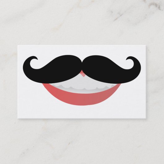 Cartes de visite de sourire de moustache (Devant)