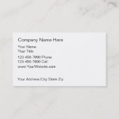 Cartes de visite de souris (Dos)