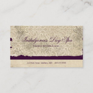 Cartes de visite de spa de jour