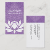 Cartes de visite de spa de jour de damassé (Devant / Derrière)