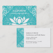 Cartes de visite de spa de jour de Lotus de (Devant / Derrière)