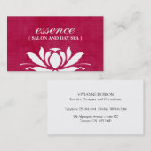 Cartes de visite de spa de salon et de jour (Devant / Derrière)