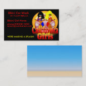 Cartes de visite de station de lavage de bikini (Devant / Derrière)