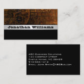 Cartes de visite de Steampunk professionnel modern (Devant / Derrière)