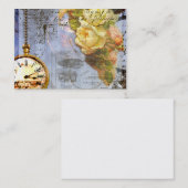 Cartes de visite de Steampunk Roses Jaunes (Devant / Derrière)