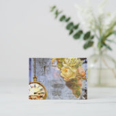 Cartes de visite de Steampunk Timepiece Roses Jaun (Debout devant)
