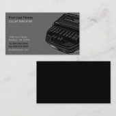 Cartes de visite de sténographe judiciaire de (Devant / Derrière)