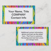 Cartes de visite DE STRIPES DE COURBE personnalisa (Devant / Derrière)