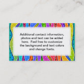 Cartes de visite DE STRIPES DE COURBE personnalisa (Dos)