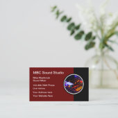 Cartes de visite de Studio de Son Moderne Cool (Debout devant)