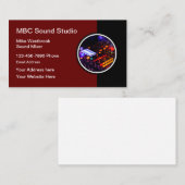 Cartes de visite de Studio de Son Moderne Cool (Devant / Derrière)