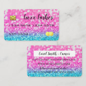 Cartes de visite de style carte de crédit Lashes (Devant / Derrière)