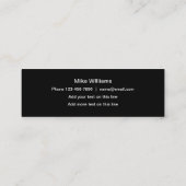 Cartes de visite de style compact avec un thème au (Dos)
