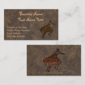 Cartes de visite de style occidental Faux Tooled L (Devant / Derrière)