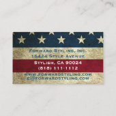 Cartes de visite de style rustique avec drapeau am (Dos)