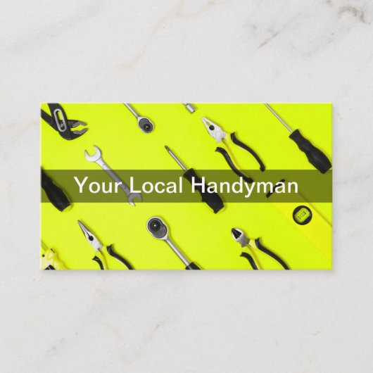 Cartes de visite de style simple Bold Handyman (Devant)