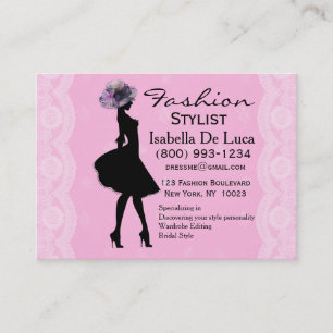 Cartes de visite de styliste de mode