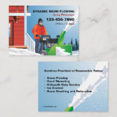 Cartes de visite de suppression de neige (Devant / Derrière)