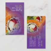 Cartes de visite de sushis PixDezines (Devant / Derrière)