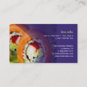 Cartes de visite de sushis PixDezines (Dos)