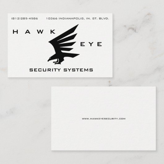 Cartes de visite de systèmes de sécurité (Devant / Derrière)