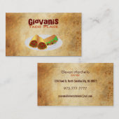 Cartes de visite de tacos (Devant / Derrière)