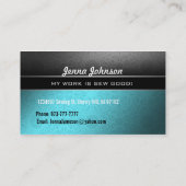 Cartes de visite de tailleur (Dos)