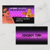 Cartes de visite de Tan de jet (Devant / Derrière)