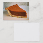 Cartes de visite de tarte de citrouille (Devant / Derrière)
