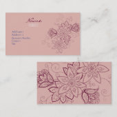 Cartes de visite de tatouage de tulipe (s'est (Devant / Derrière)