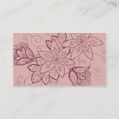 Cartes de visite de tatouage de tulipe (s'est (Dos)