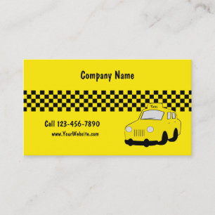 Cartes de visite de taxi