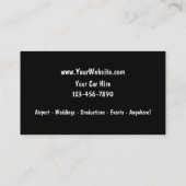 Cartes de visite de taxi (Dos)