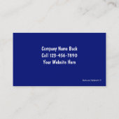 Cartes de visite de taxi (Dos)