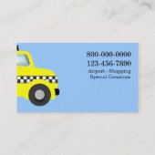 Cartes de visite de taxi (Dos)