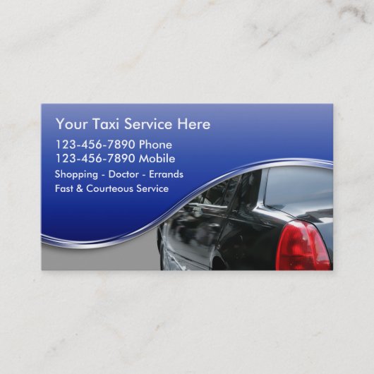 Cartes de visite de taxi (Devant)