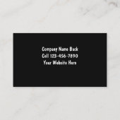 Cartes de visite de taxi (Dos)