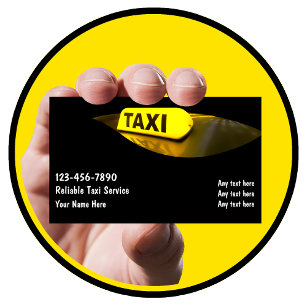 Cartes de visite de taxi