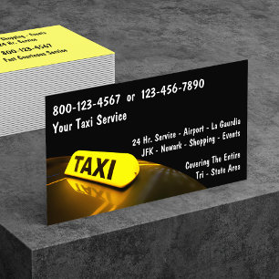 Cartes de visite de taxi