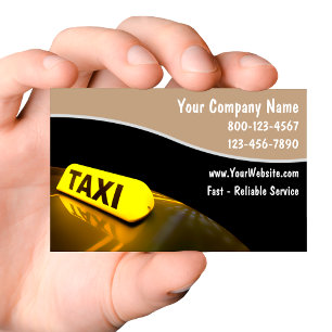 Cartes de visite de taxi