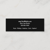 Cartes de visite de taxi (Dos)