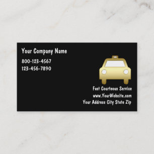 Cartes de visite de taxi
