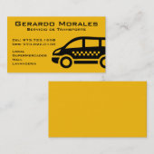 Cartes de visite de taxi (Devant / Derrière)
