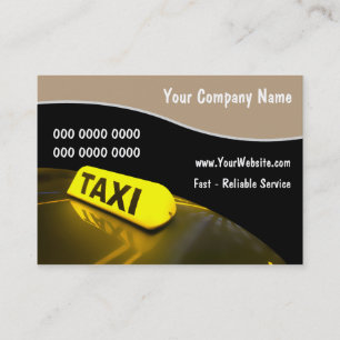 Cartes de visite de taxi