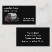 Cartes de visite de taxi de Londres (Devant / Derrière)