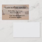 Cartes de visite de taxi de service de limousine (Devant / Derrière)