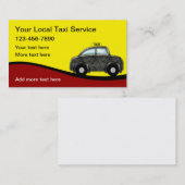 Cartes de visite de taxis branchés (Devant / Derrière)